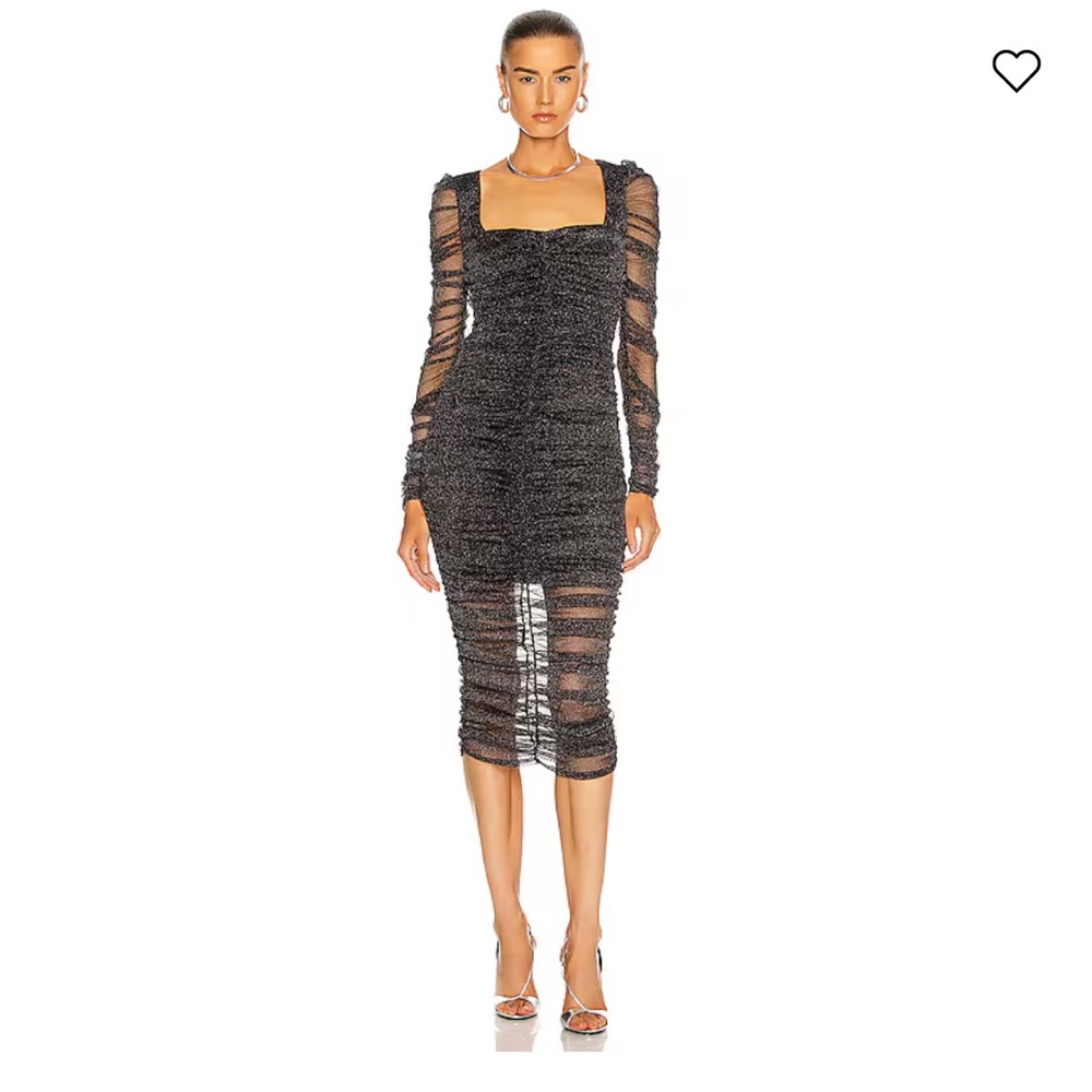 JONATHAN SIMKHAI STANDARD, Long Sleeve Ruched Midi Dress